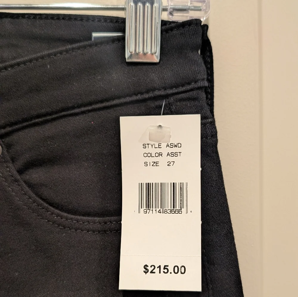 AG Adriano Goldschmied Black Skinny Zip Ankle Denim Leggings Size 27